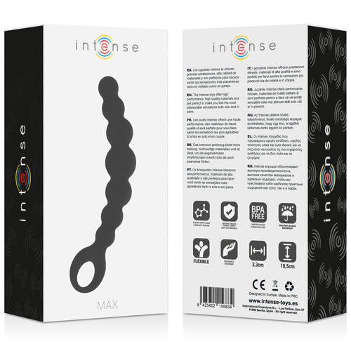 INTENSE ANAL BEADS MAX BLACK  15.00€