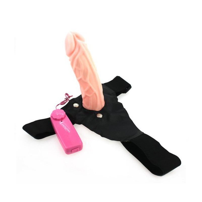 Strap-on Extensor com Dildo Vibrador Real Sense